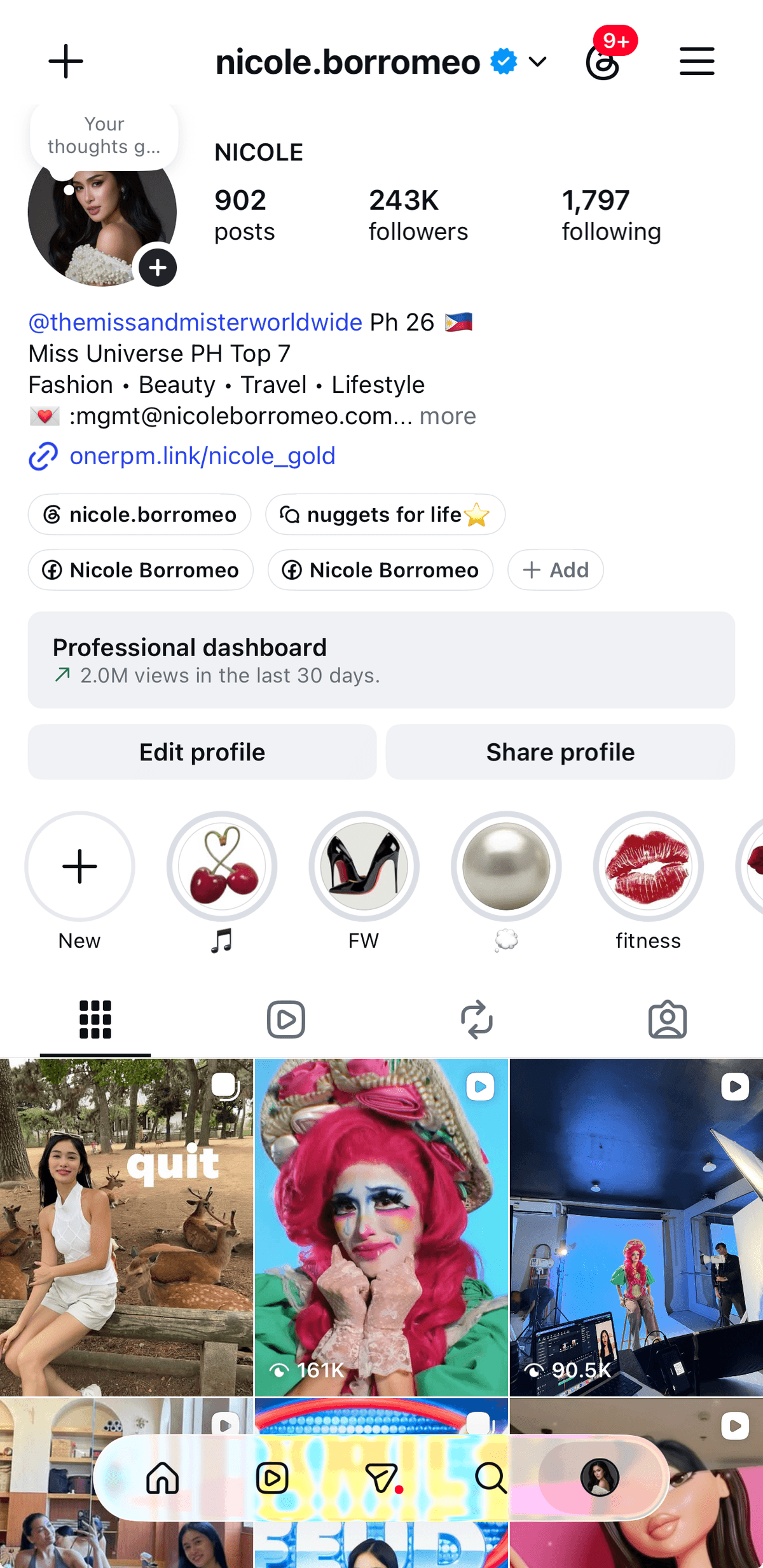 @nicole.borromeo Instagram profile — 243K followers